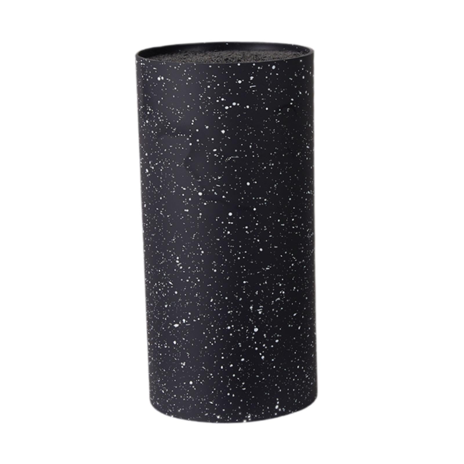 Generic Round Knife Block Organizer, Drying Shelf, Unique Slot Design, Vertical Storage Rack, Black A