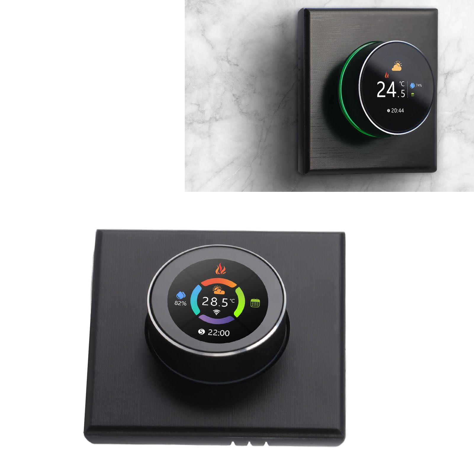 Yosoo Health Gear Inteligentny Termostat PC ABS Wifi Termostat 95 do 240 V AC Ekran TFT Pokrętło Zdalna Kontrola Aplikacji 41 do 95 Fahrenheita Wiszącego Kominka Ogrzewanie Domu