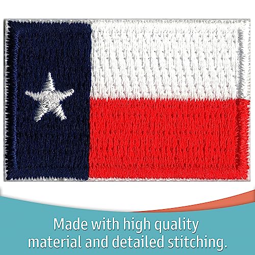 Small Texas Flag Patch (10-Pack), Embroidered Texas State Flag Patch Iron On Patch Applique, Texas Flag Patch, Sew On For Cloth Uniform Hat Backpack Jacket Pants Accessories #TOP2