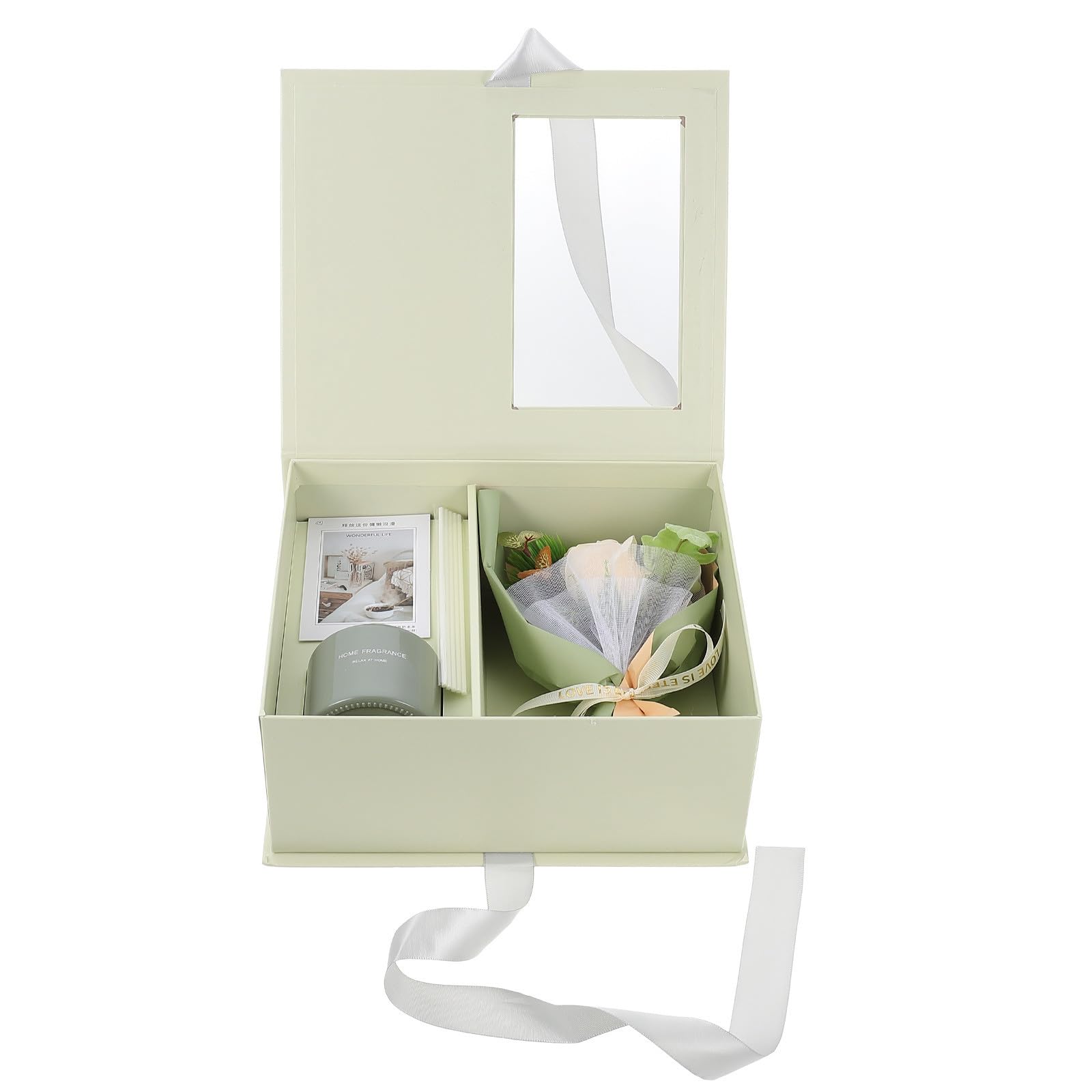 Alipis Obsequio de Flor de Jabón, Ramo de Jabones Artificiales, Caja de Obsequio, Flor de Jabón Aromática, Alta Brillantez, Hecho a Mano, Fragancia Duradera, para San Valentín y Bodas