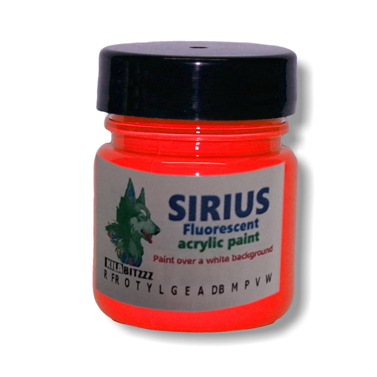 Zuperpaint Red Sirius Fluorescent Glow Acrylic Premium Paint. Select From 14 Cololurs (, 100Ml)