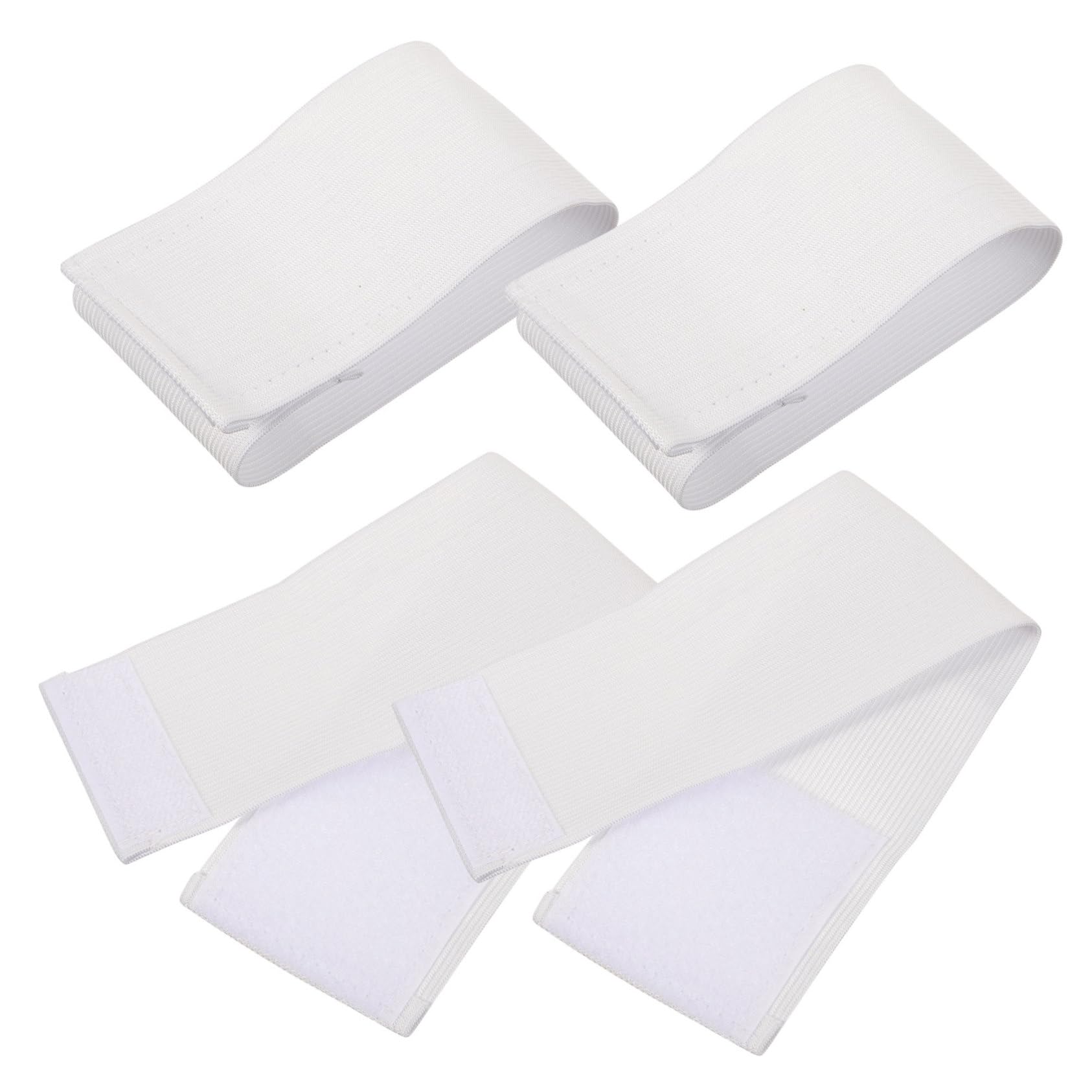 BESPORTBLE 8 pezzi Blanko, braccialetto da calcio, portatile, per bambini, per calcio, in nylon, colore bianco, bianco, 31x7cm