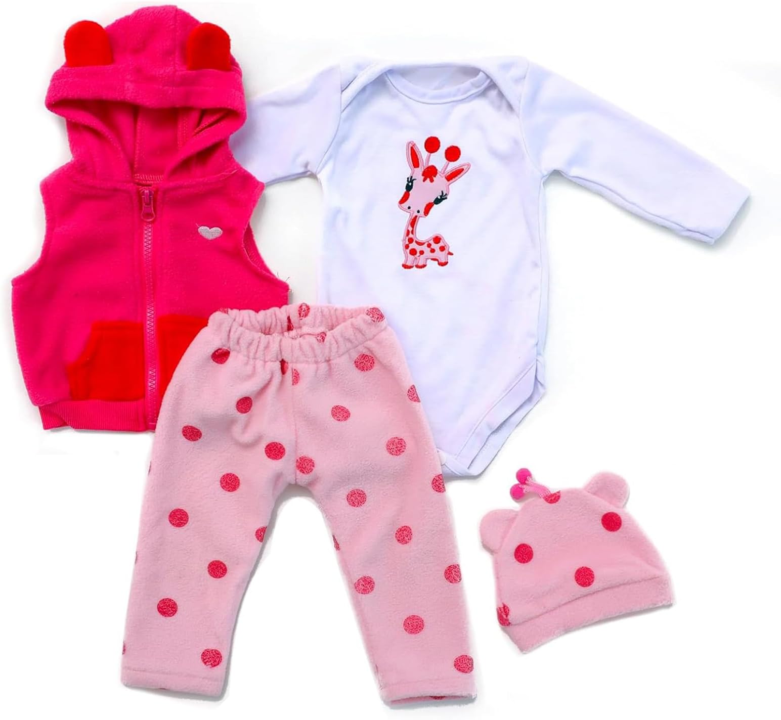 ZIYIUI Reborn Baby Doll Clothes Toys Dress Kids Simulation Doll Lovely Romper White Clothes Decor Accessories for 20-22inch Dolls