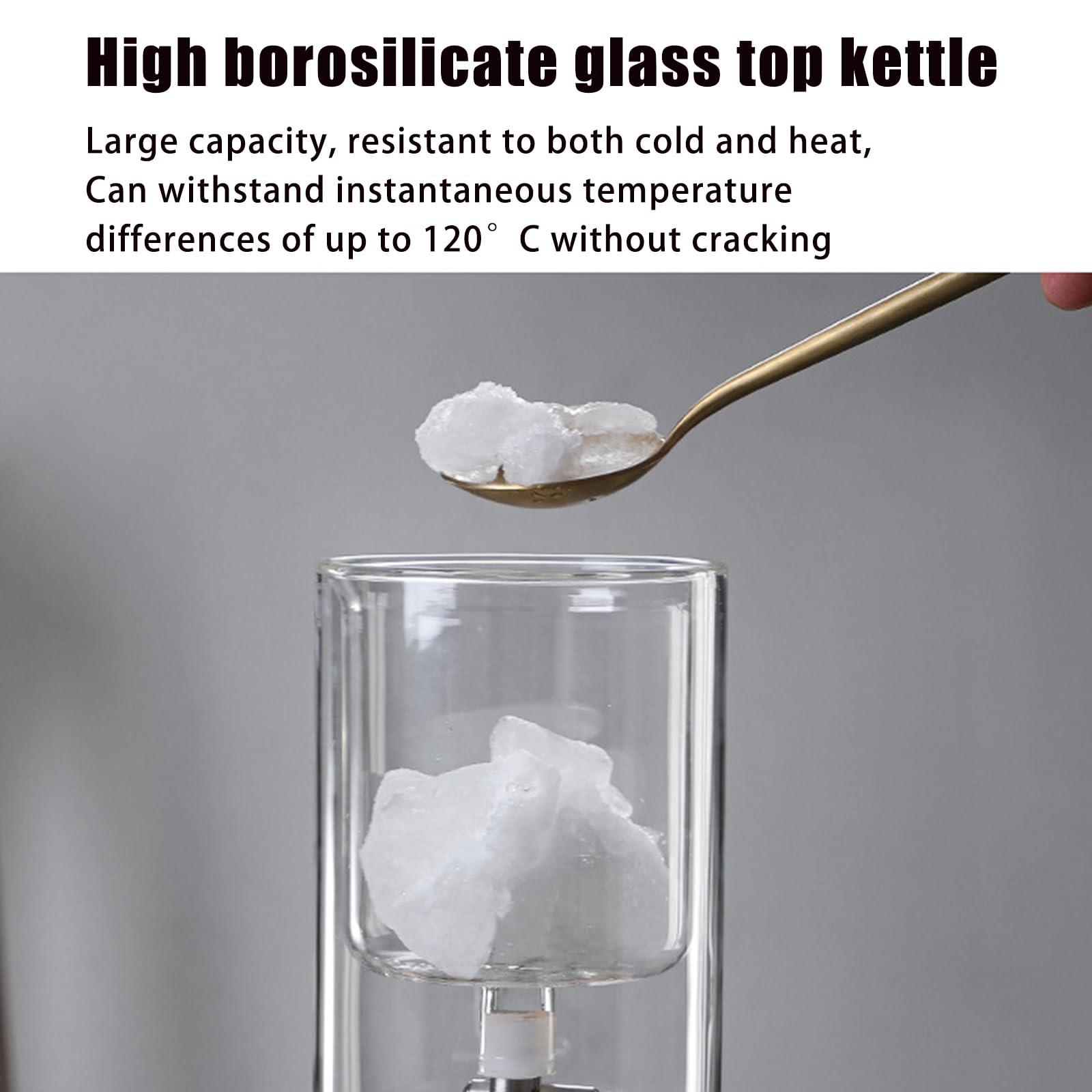 Ice Cold Brew, Cold Brew Dripper Cold Brew Coffee Maker, cafetera para extracción en frío, 500 ml, vidrio de borosilicato alto, extraíble, tasa de goteo ajustable, para cafetería, hogar, oficina
