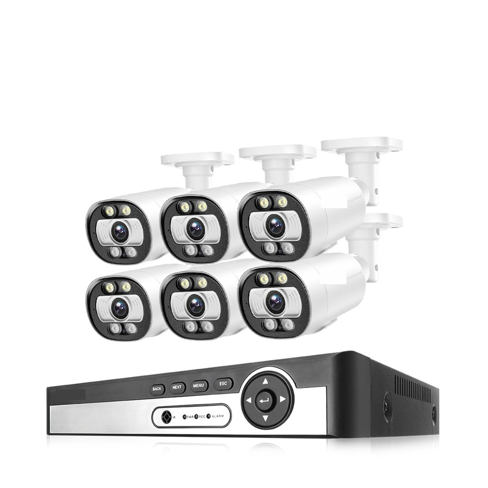 8CH 4K 5MP POE Security AI System Kamer Wykrywanie Twarzy 8MP CCTV Zestaw Do Nadzoru Wideo Kolor Night Vision NVRP2P(None,8CH NVR 6PCS CAM 5MP)