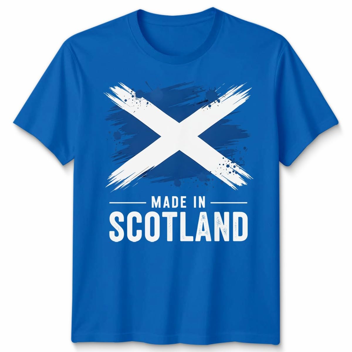 Made in Scotland Unisex T Shirt Scottish Flag Tee Football Rugby Fan Patriot Top Unisex S Royal