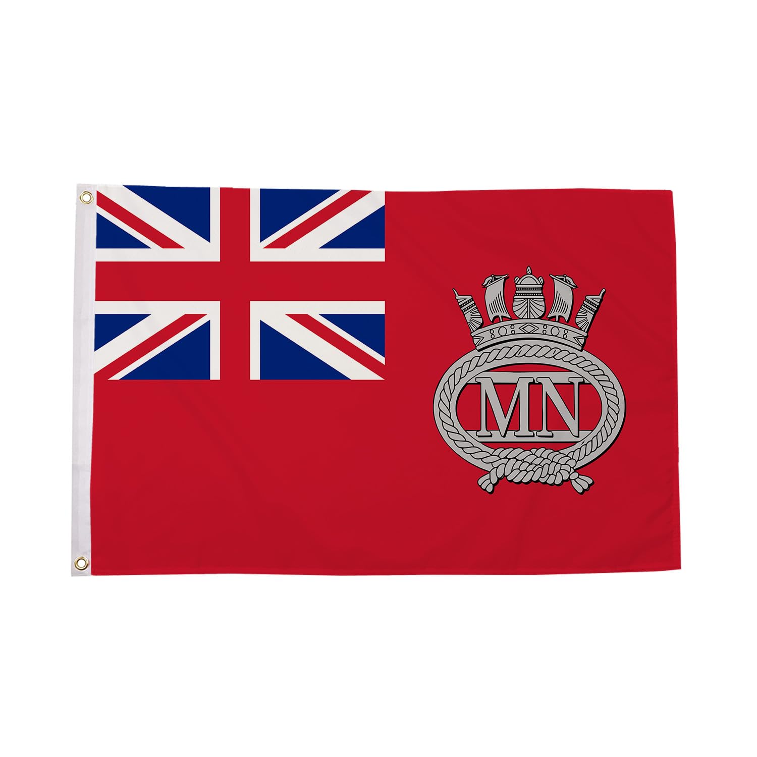 Flagtex Merchant Navy Red Ensign Flag 5ft x 3ft Large Flag 150cm x 90cm | Premium Woven Polyester with Brass Eyelets | Indoor Outdoor Maritime Display Wall Hanging