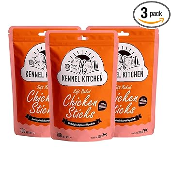 Kennel Kitchen Soft Baked Chicken Stick Treats for Dogs, 70g (Pack of 3)