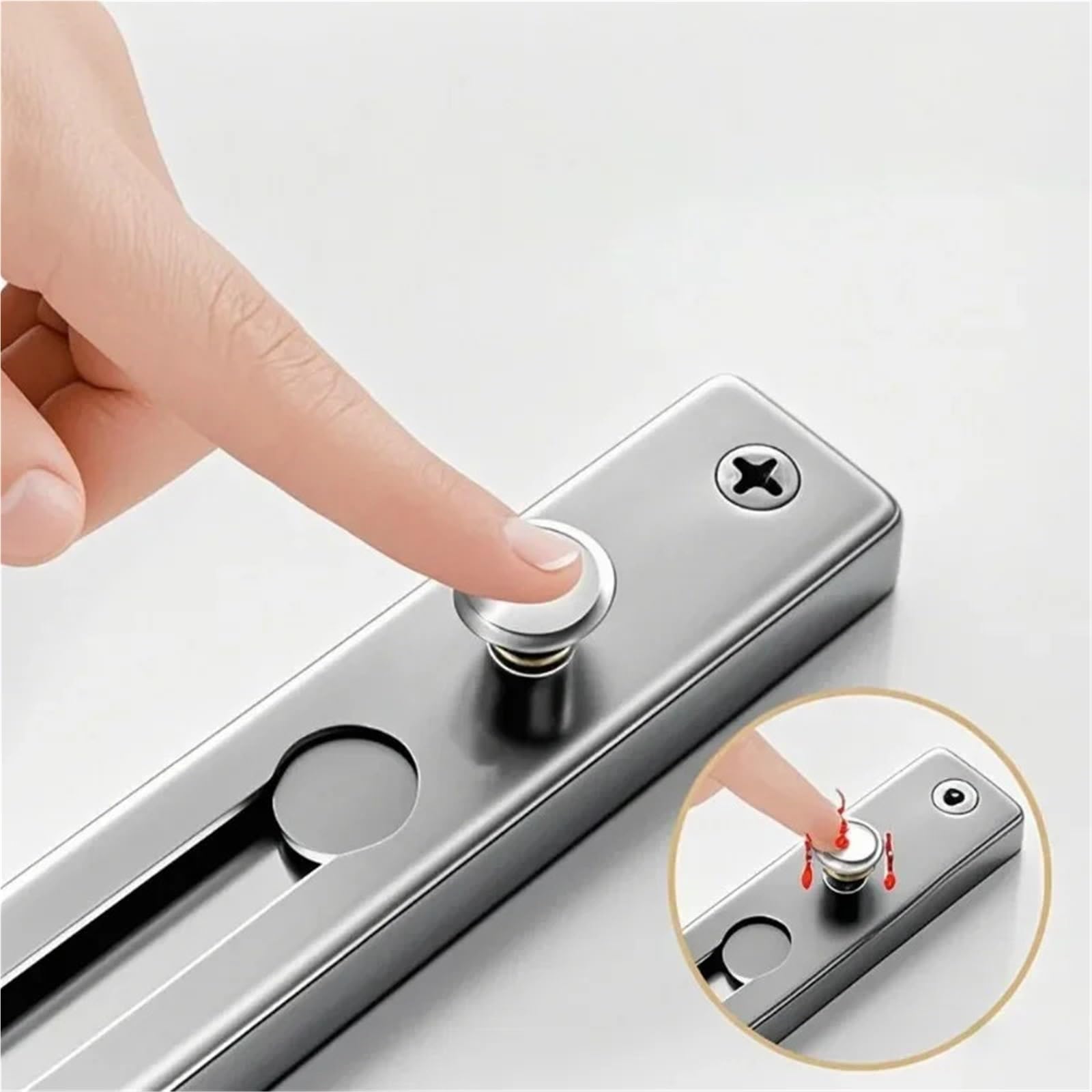 Chaîne De Porte De Sécurité En Acier Inoxydable Sans Perceuse