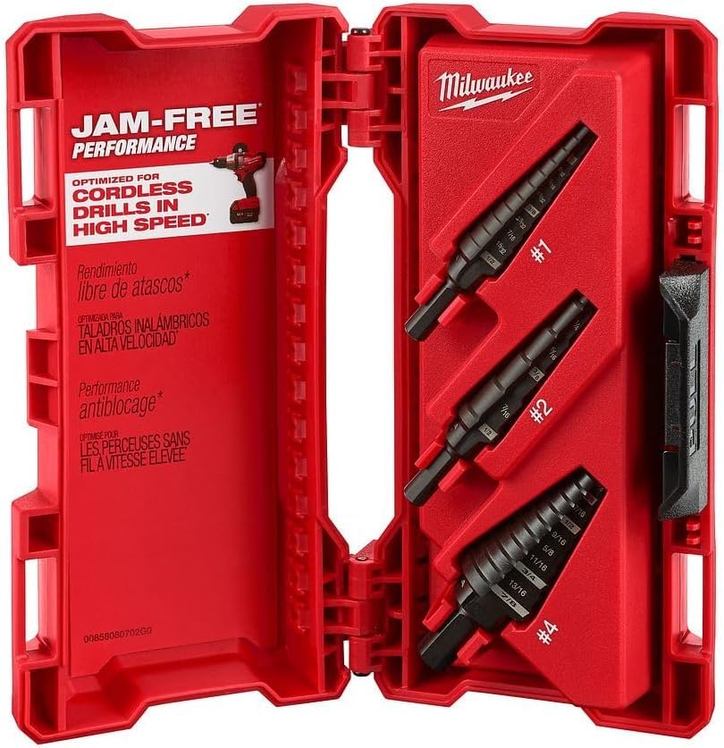 Milwaukee 48-89-9221 3 Piece Step Drill Bit Set