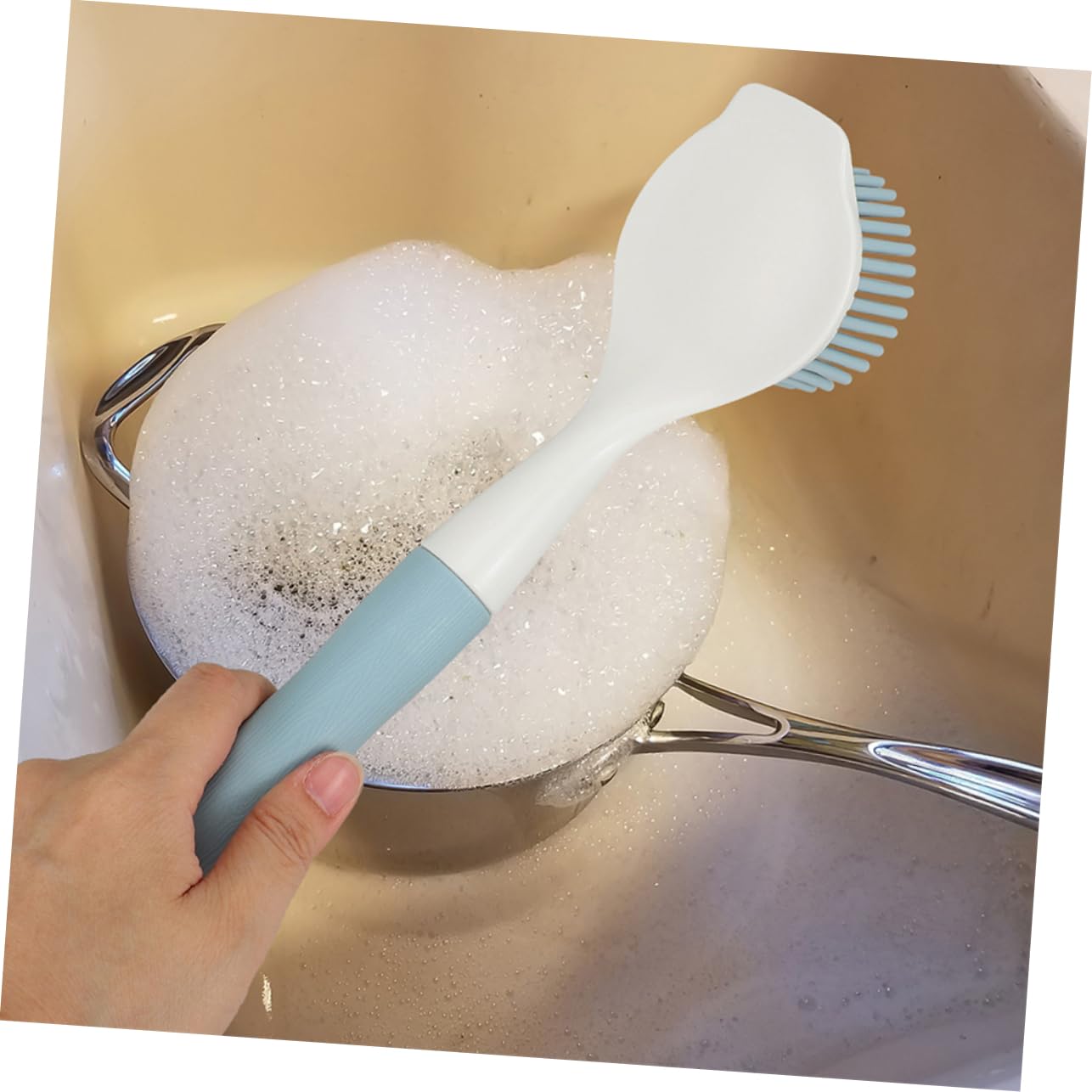 NULYLU Kitchen Cleaning Brush Dish Scrubbers Set Pot Brush for Washing Dish Reusable Portable