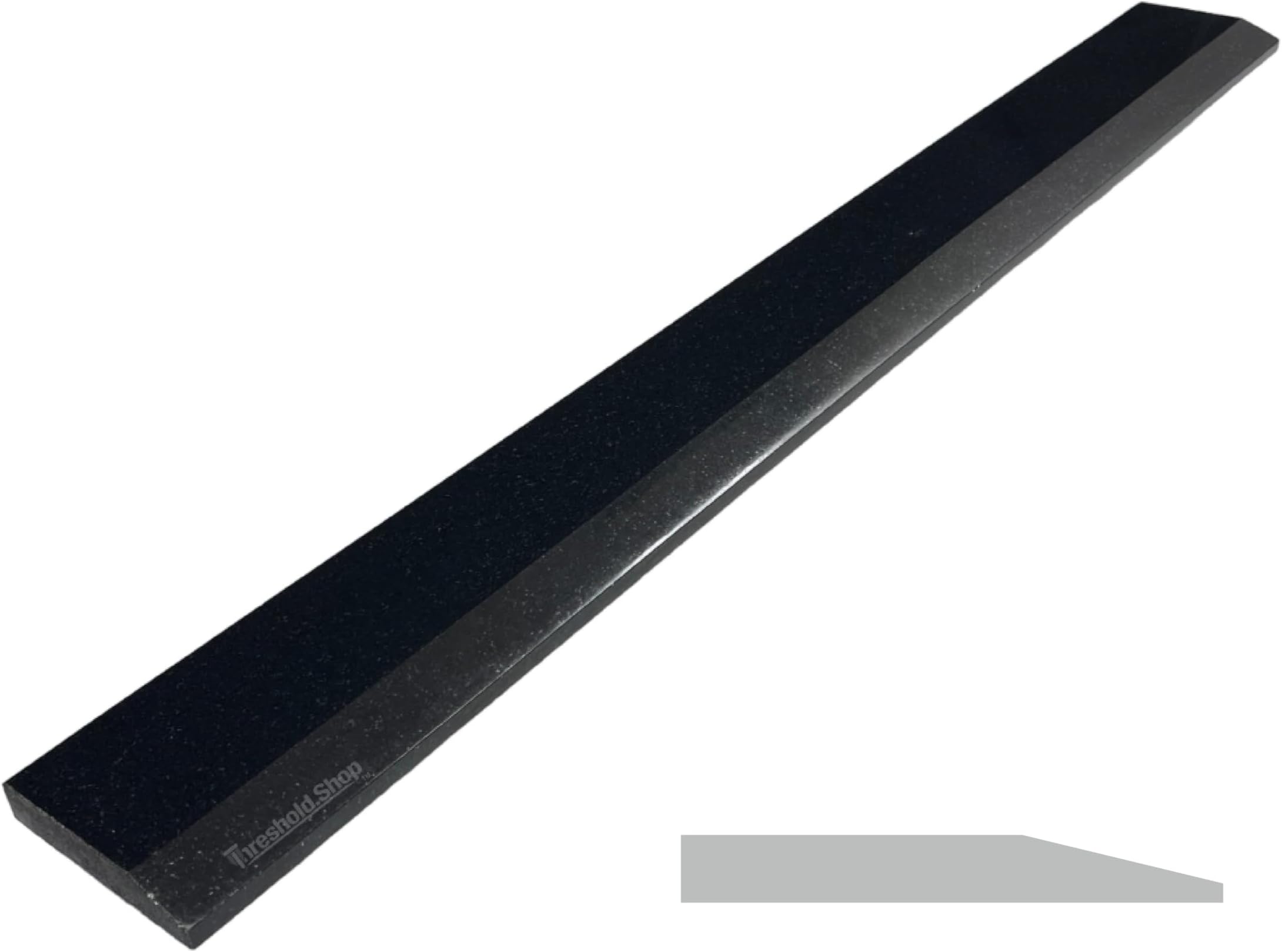 Single Hollywood Absolute Black Polished Granite Threshold for Floor Transitions (5" x 36")
