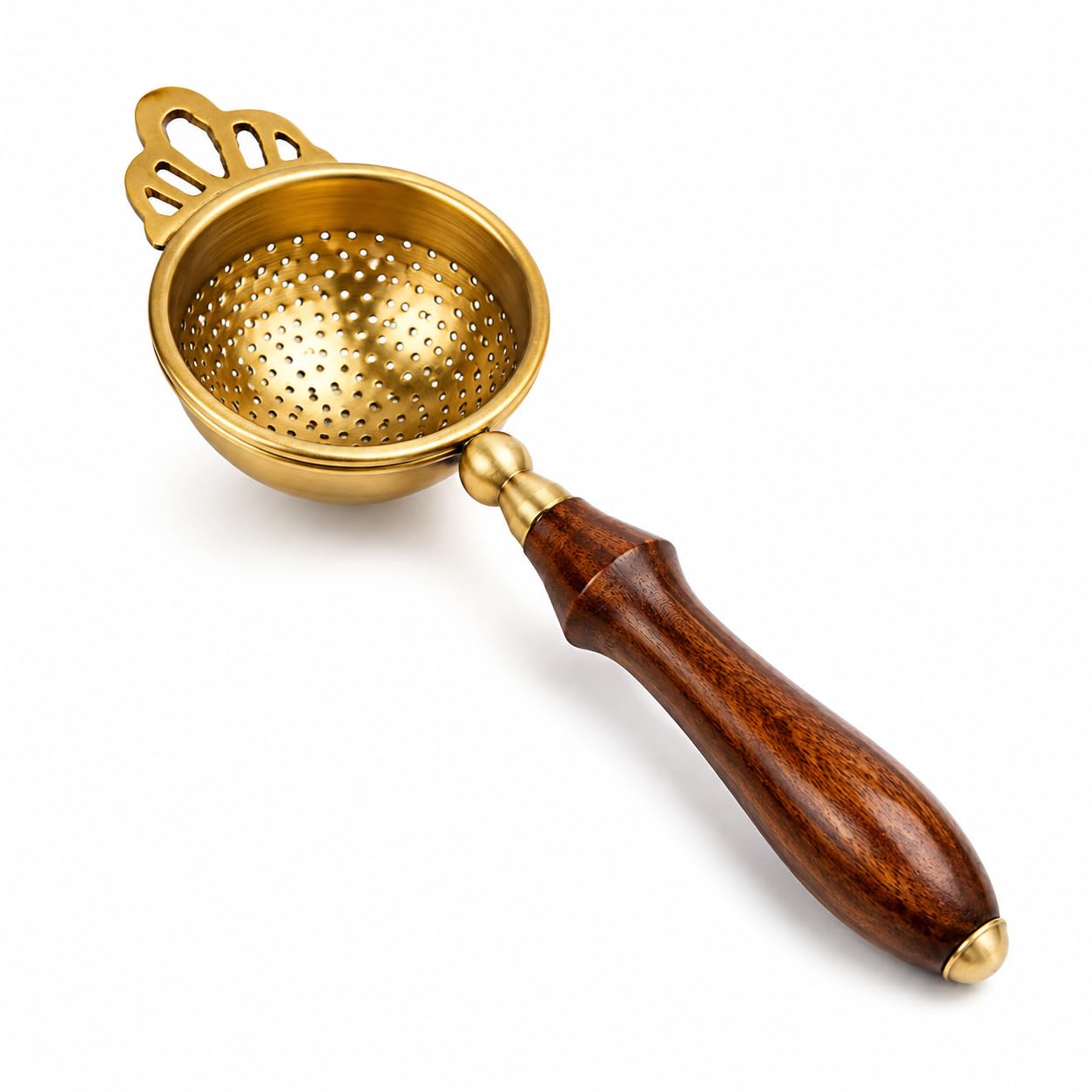Premium Brass Tea Strainer - Handmade Loose Leaf Infuser -1