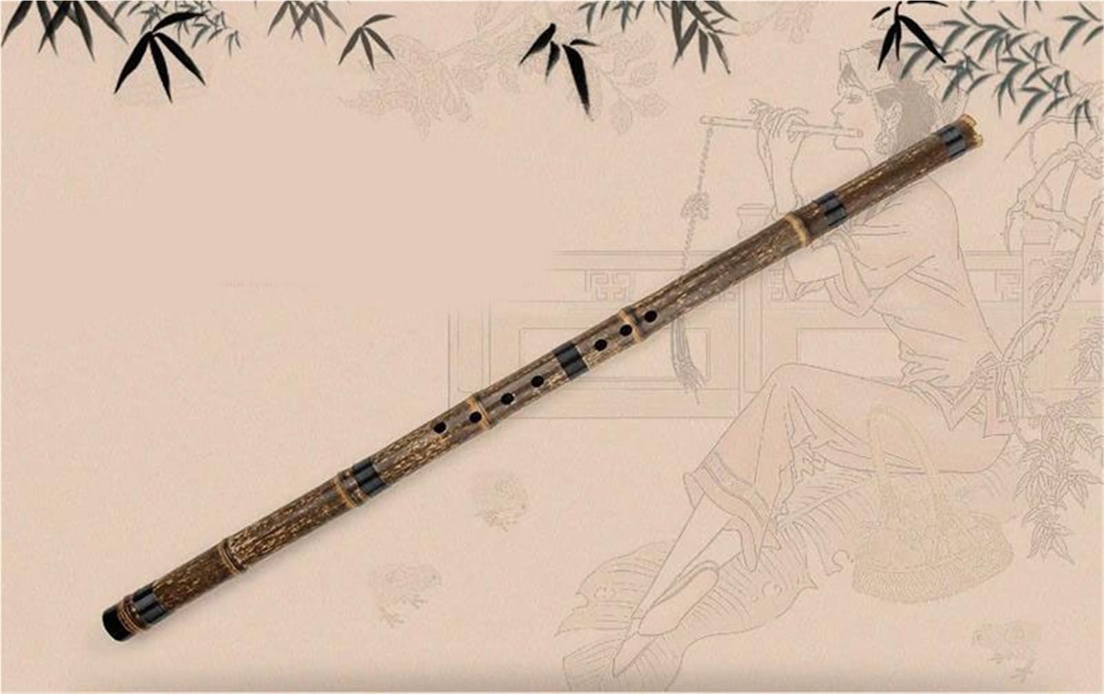 Flet bambusowy chiński G 8 otworów 75cm Instrument dęty drewniany Pionowy Początkujących Flet Bambusowy(G KEY XIAO)