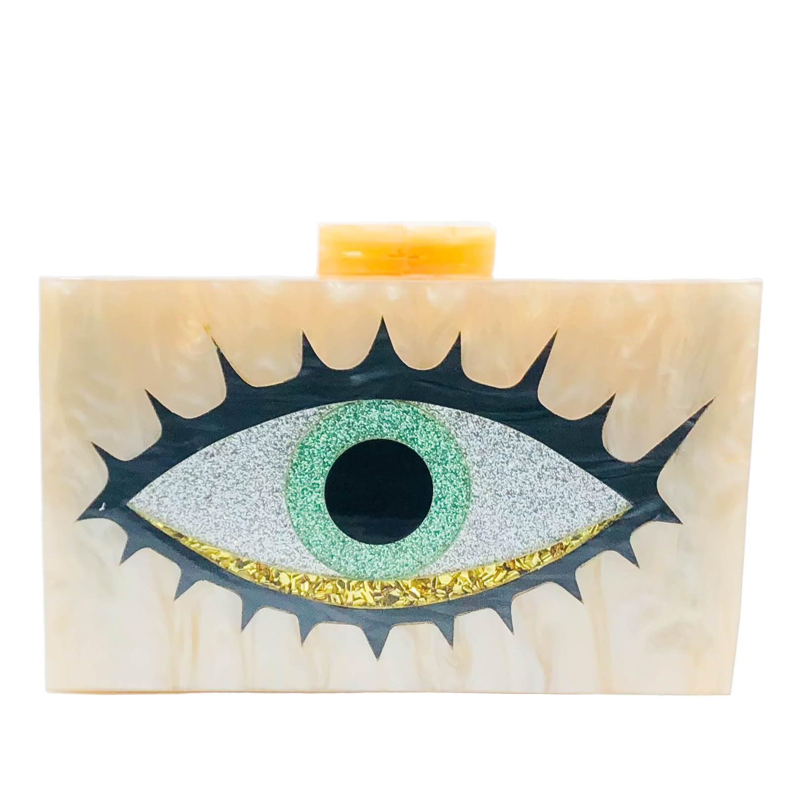 Boutique De FGG Acrylic Clutch Purses for Women Evening Handbags Chain Shoulder Bag Party Prom Luxury Marble Clutches,Mini