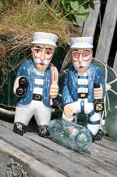 Tikimaster Set of 2 Captains All Out - Rustic Nautical 12" - Nautical Decor