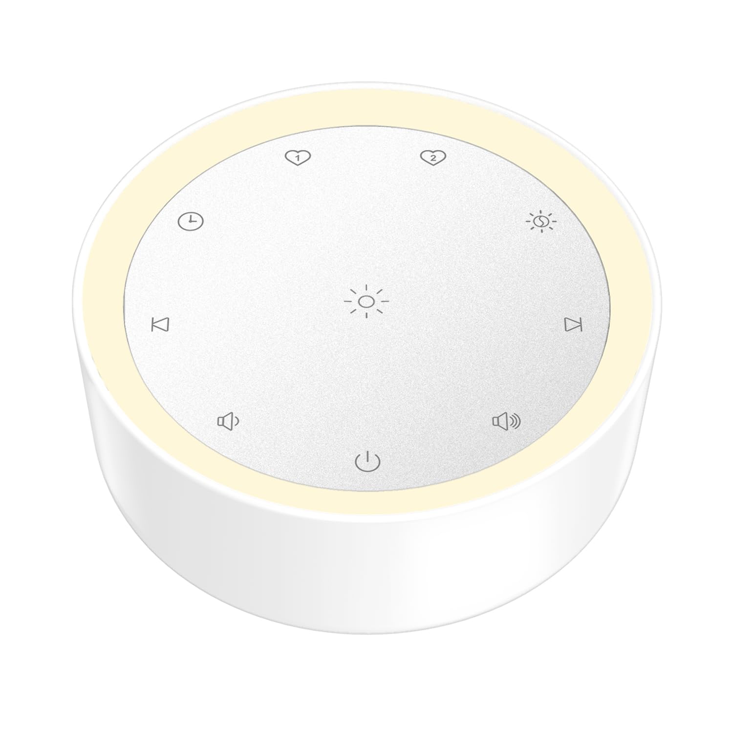 Kipcush Sound Machine & Night Light for Adults, Baby, Kids. White Noise Machine with 20 Soothing Sleep Sounds. Small Size & Portable Design for Bedroom, Office, Travel. Favorites Buttons, Timer