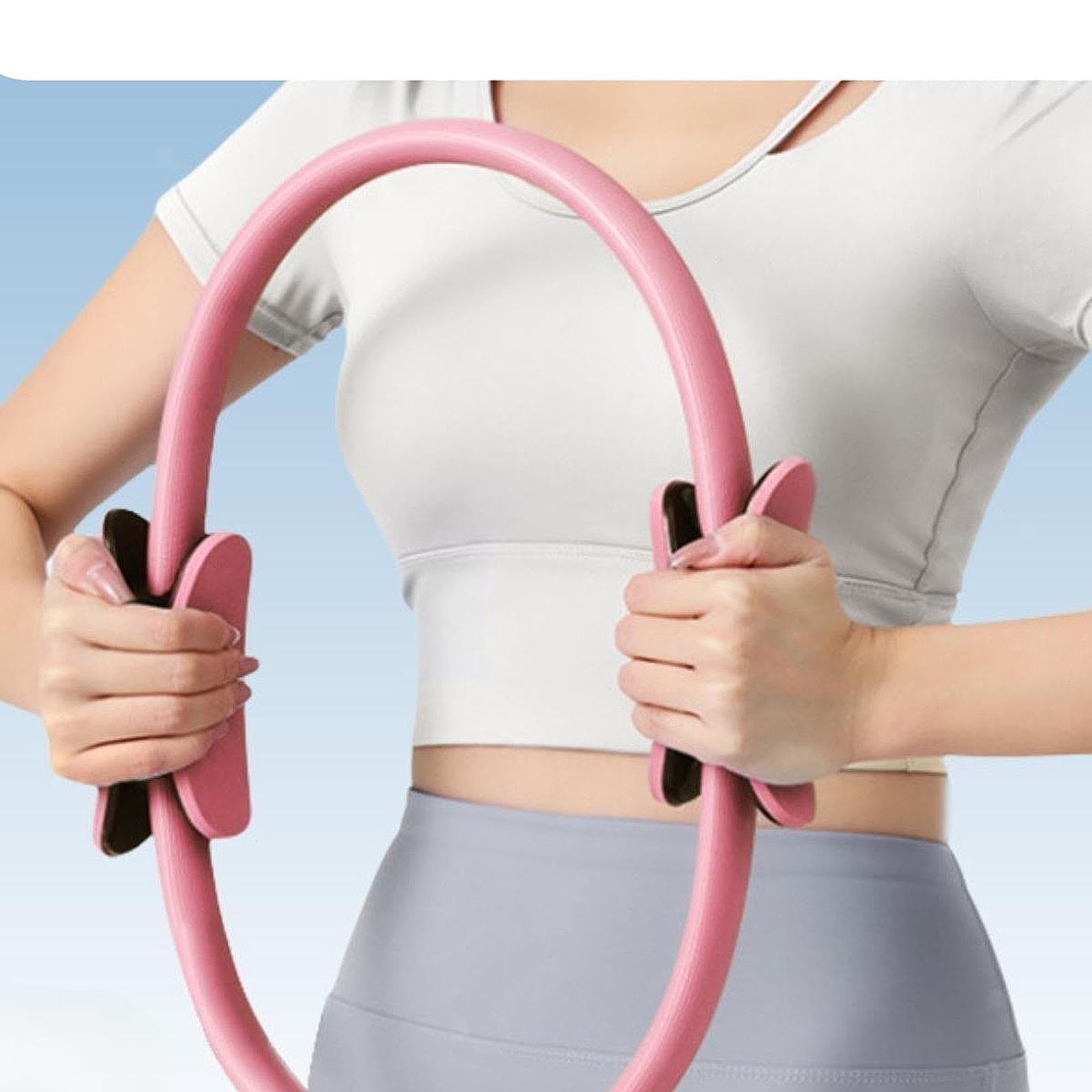Super Grip Anello Cerchio Magico Yoga Pilates Fitness Palestra Ring Nero Rosa Azzurro Uomo Donna 37CM