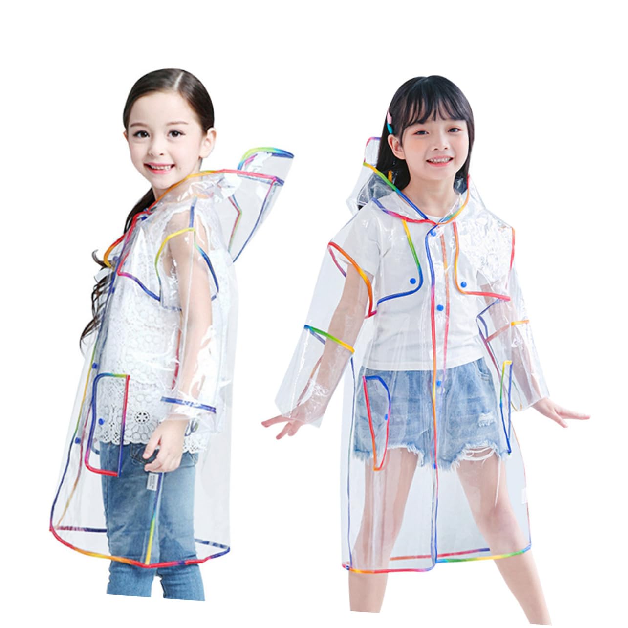 BESPORTBLE One-piece Kids Raincoat Hood Eva Rain Poncho Lightweight and Compact Ideal for Outdoor Activities