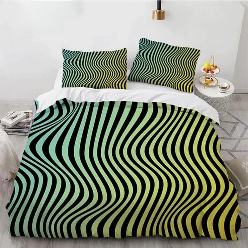 Funda nórdica cama 150 verde de microfibra de 220x240 cm con dos fundas de almohada