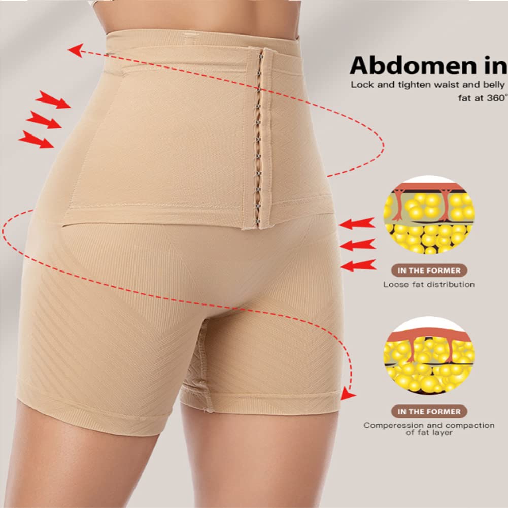 TTDGYYXW Damski podnośnik typu push up Butt Lifter Slim Body Mocno wyszczuplający brzuch z haczykami Bielizna modelująca Wysoka talia Trainer