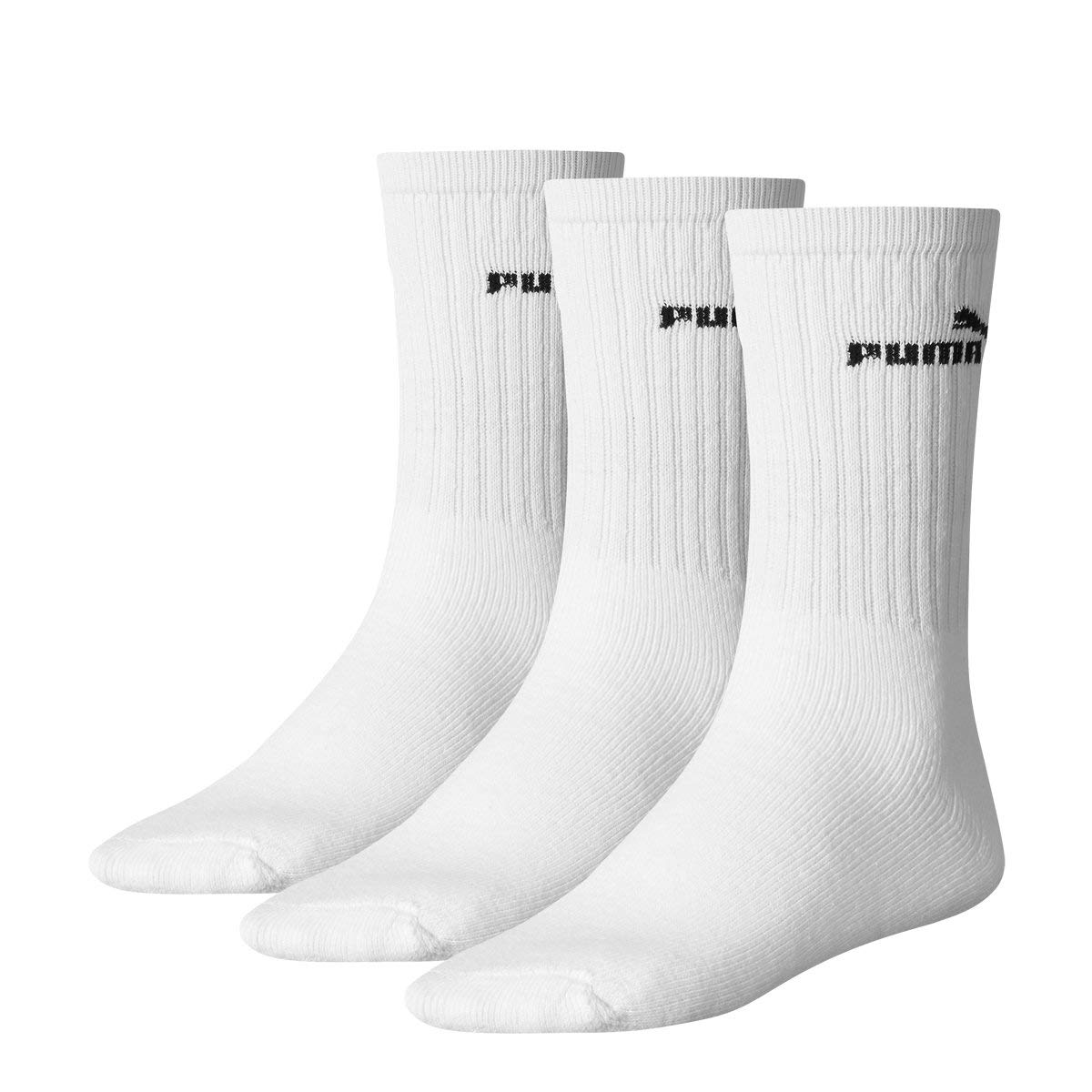 PUMA Unisex Sport 3p Socks, White 02, 6-8 UK