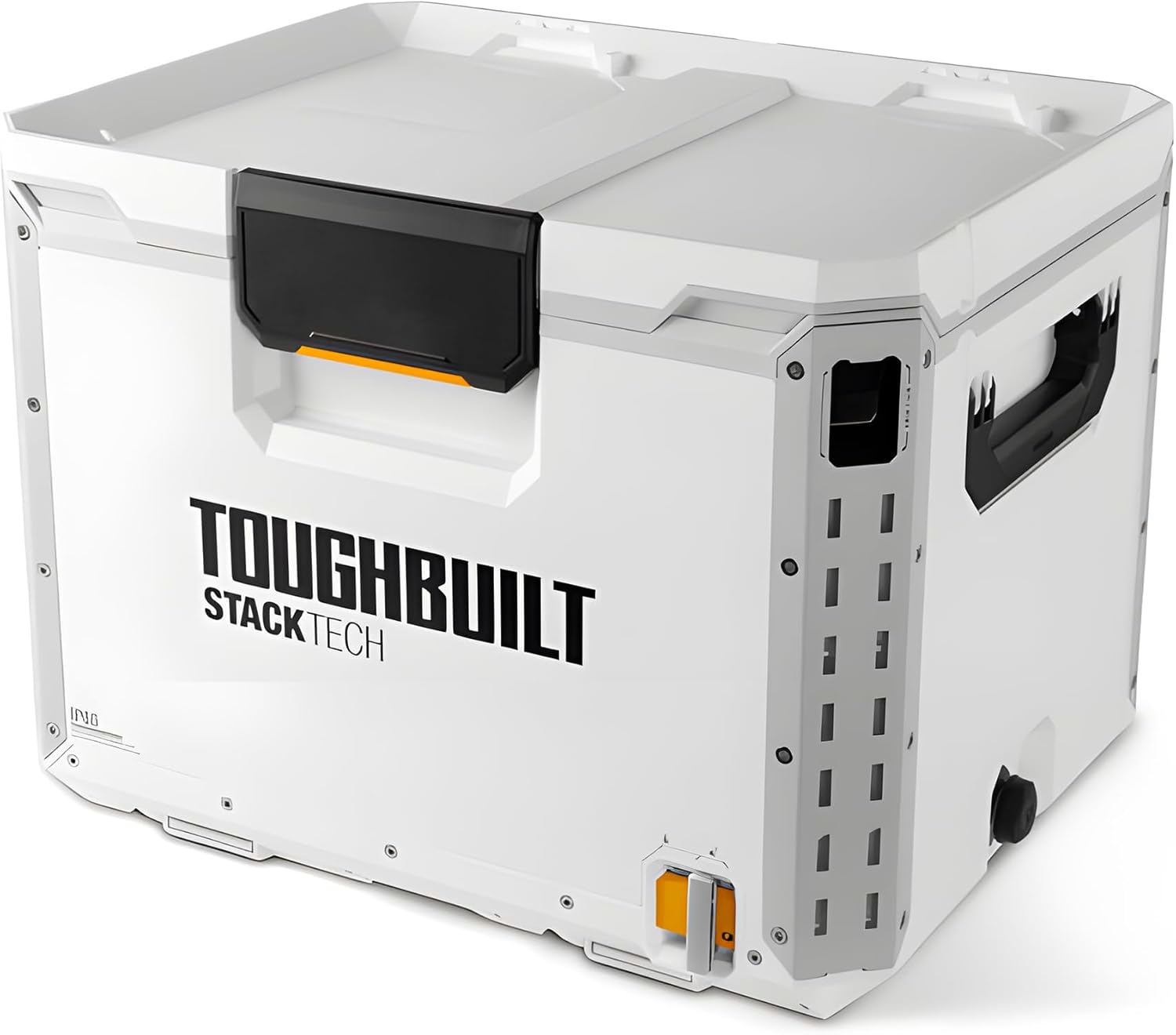 ToughBuilt Compact Cooler, Stackable Hard Shell Ice Chest for StackTech Boxes, Totes, or Lunchbox, 18 Can Capacity, White