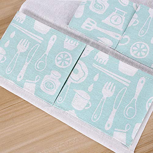 Image of Axgo 1 Packs Over The Door Magazine Storage, 4-Pocket Wall Hanging Organizer Closet with 2 Hooks, White