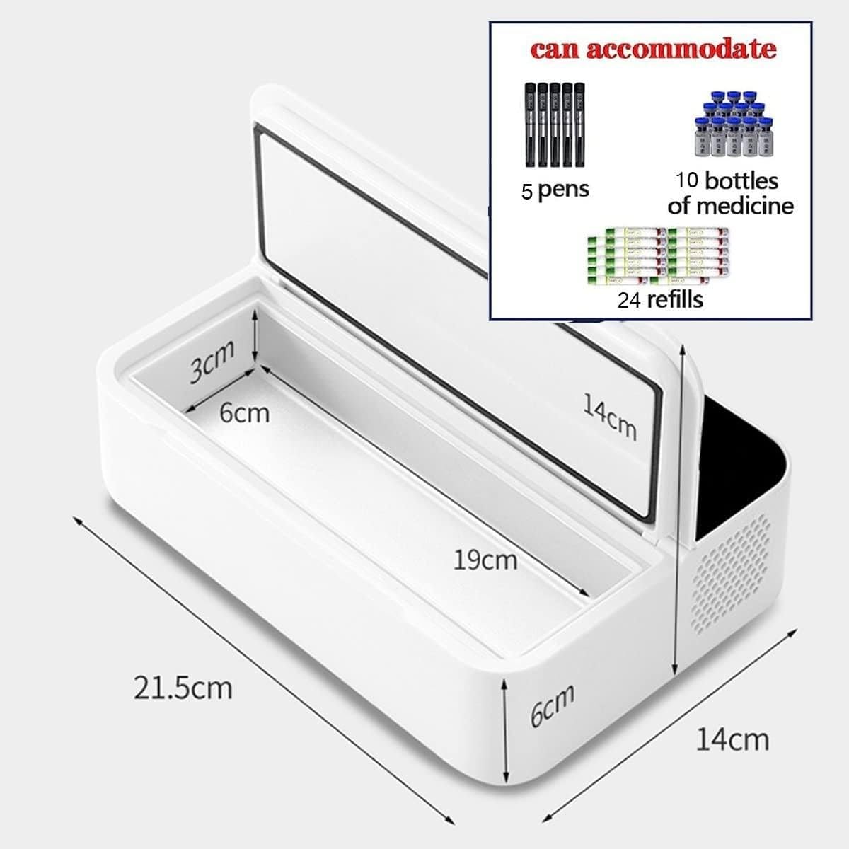 Lodówka na leki Etui podróżne i schładzacz insuliny, minilodówka przenośna minilodówka Minilodówka USB Minilodówka medyczna Przenośny pojemnik na insulinę Samochodowy