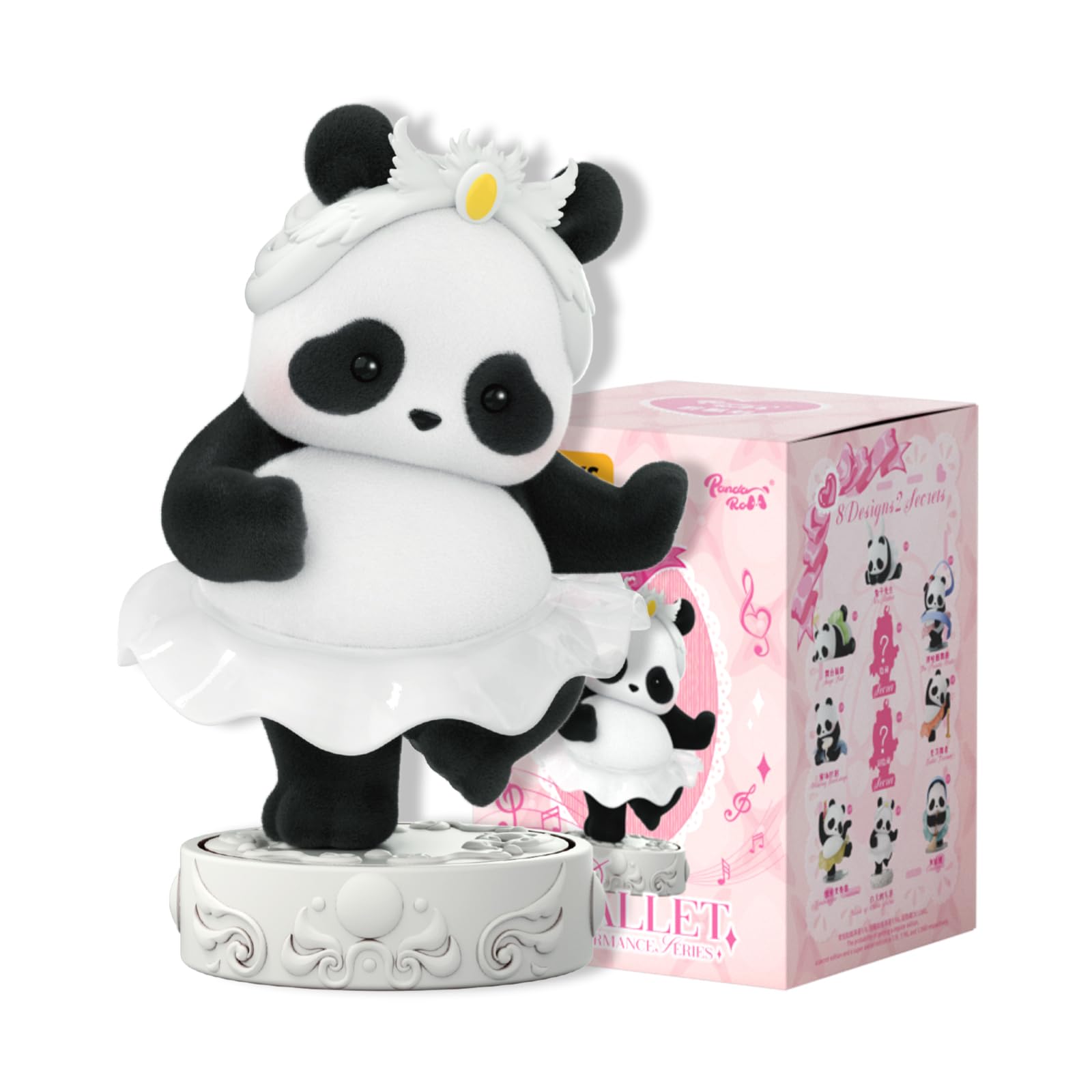 52TOYS Panda Roll Ballet Performance Series 1PC, Collectible Toy Kawaii Creative Gift Room Decor Desktop Decoration 3.5 Inch, Gift for Birthday Part