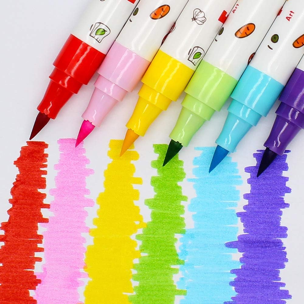 Washable Markers for Kids Ages 2-4 Years, 12 Colors Toddler Markers for Coloring Books, Safe Non Toxic Art School Supplies for Boys & Girls Flower Monaco : Toys & Games