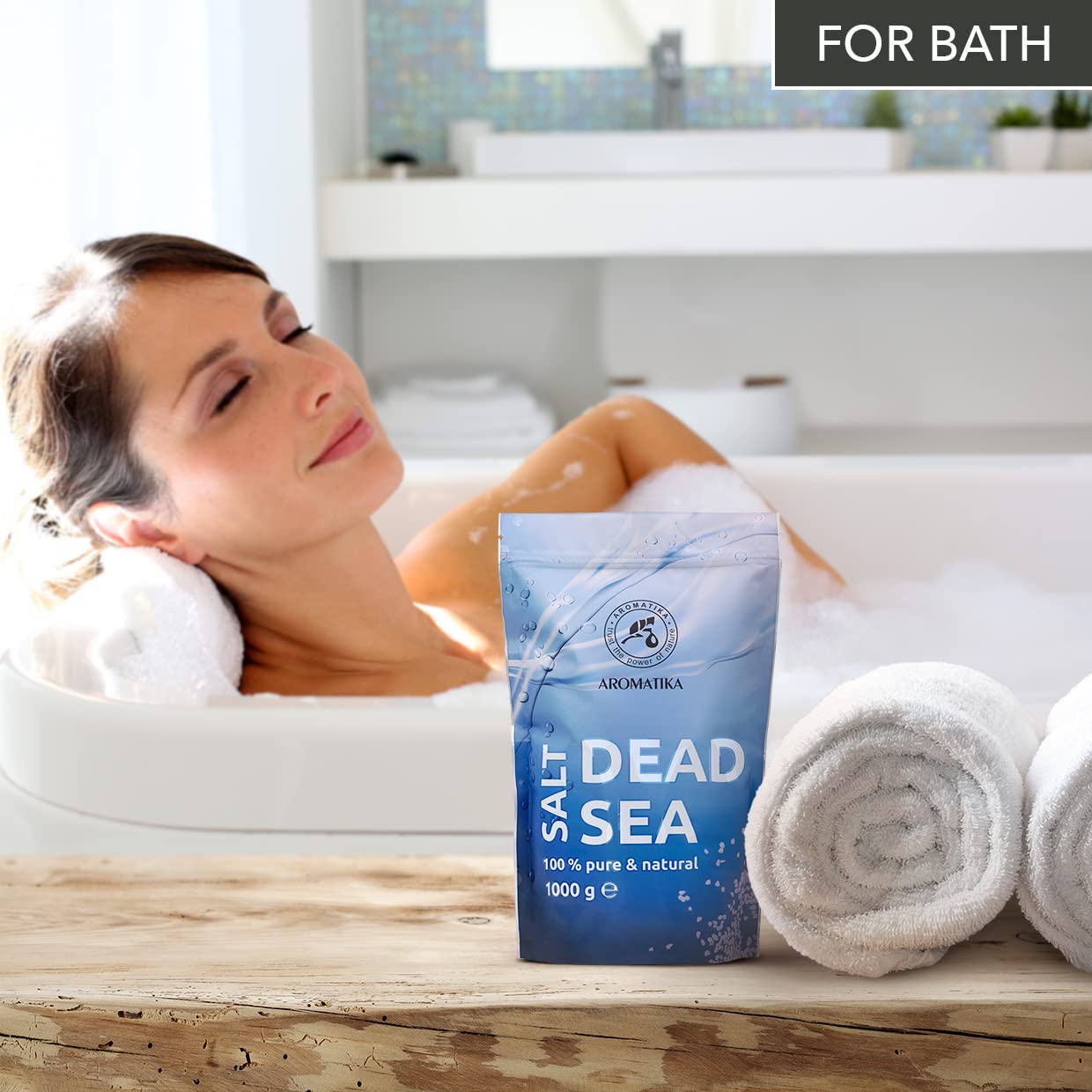 Sal del Mar Muerto 5kg - 100% Puro y Natural - Cuidado del Cuerpo - Mejores Beneficios para un Buen Sueño - Belleza - Baño - Cuidado del Cuerpo - Bienestar - Relax - Spa