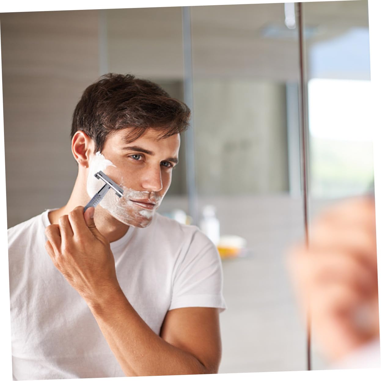 DOITOOL 2 Pezzi Rasoi Da Barba Stile Antico Per Uomo Rasoio Manuale Vintage Rasoio A Doppia Faccia
