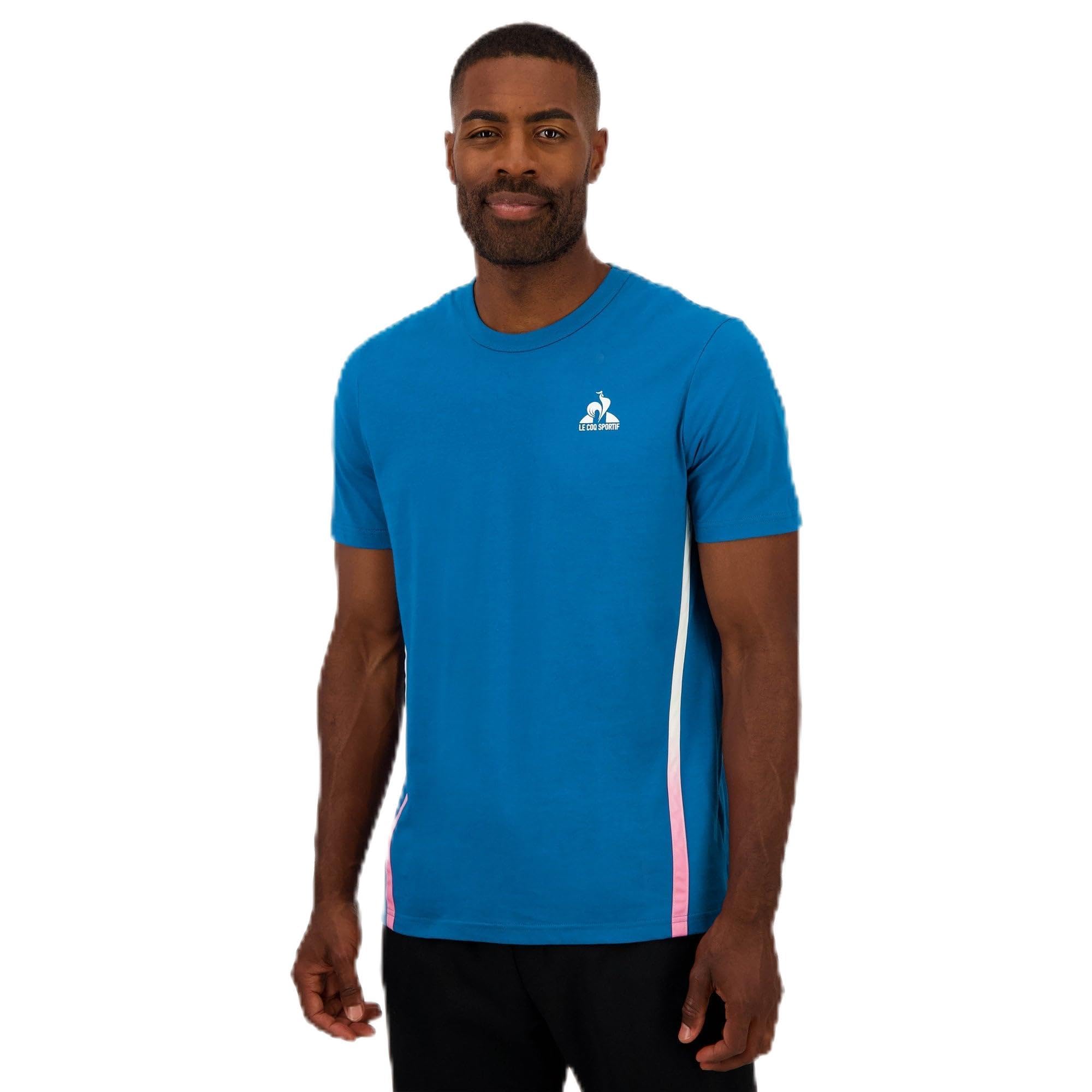 Le Coq Sportif Bat Sp Tee Ss N°2 Enfant T-Shirt, Blu, L Uomo-image