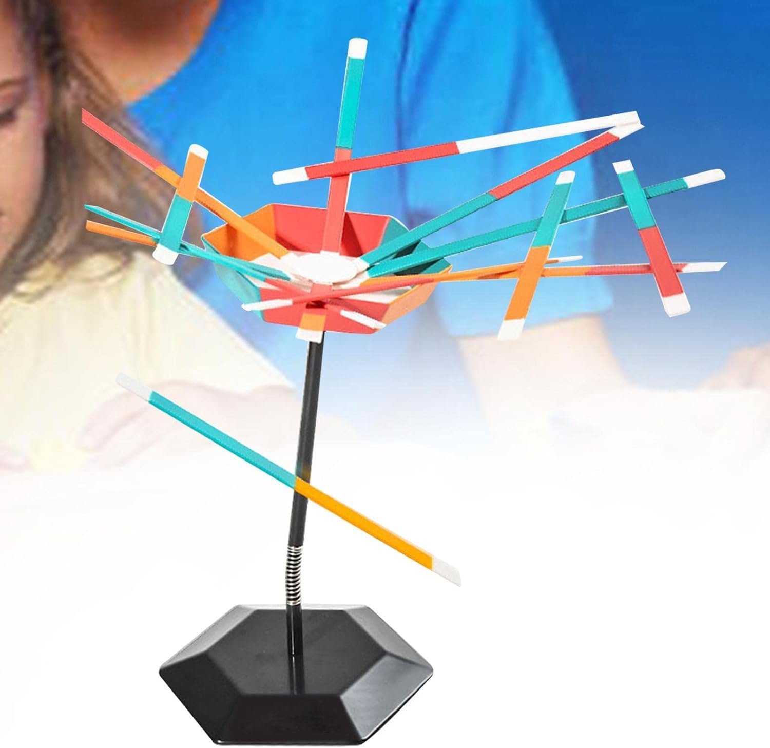 Yelschwa Jeu D'équilibre Sticks Stack – 36 Bâtons – Tour à Ressort – Multijoueur