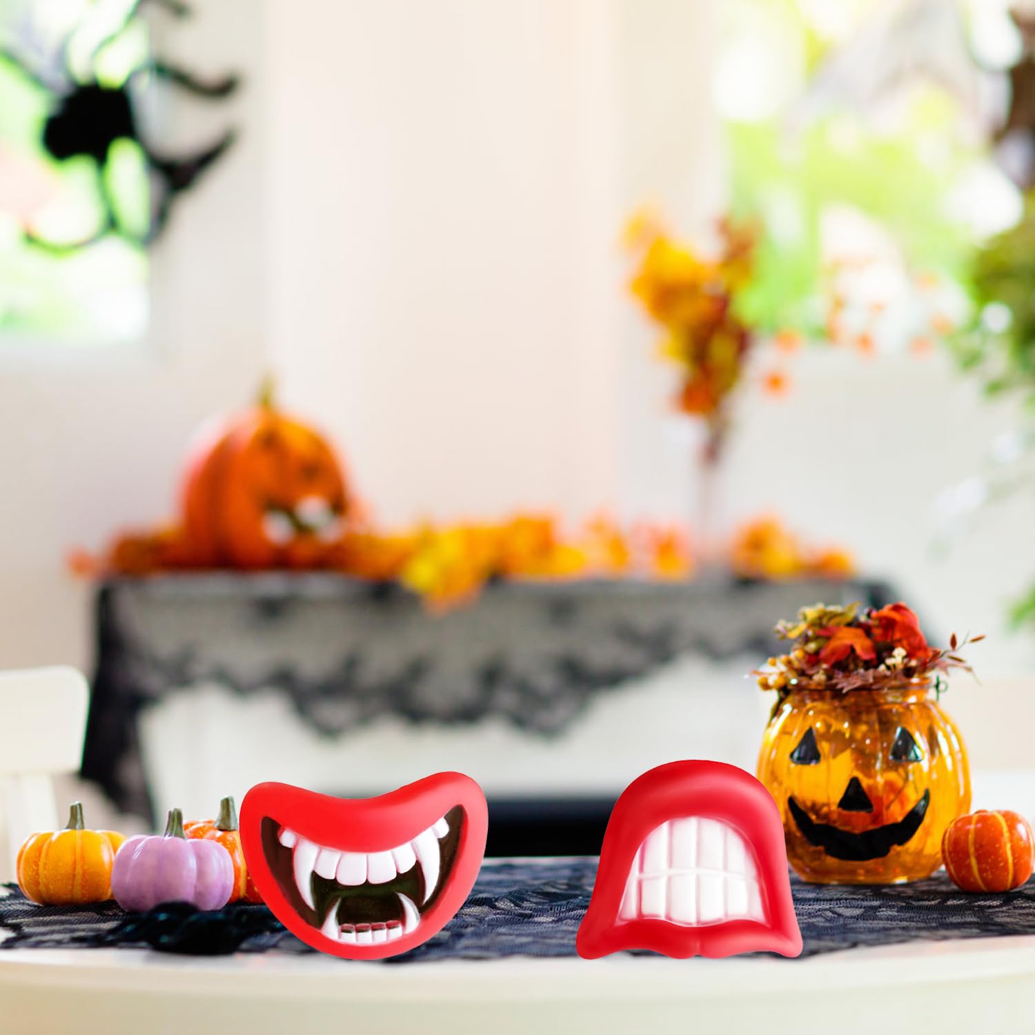Nereds 2pcs Silicone Pet Chew Toys Big Mouth Cartoon Lips for Party Favor Halloween Costume Masquerade - Image 3
