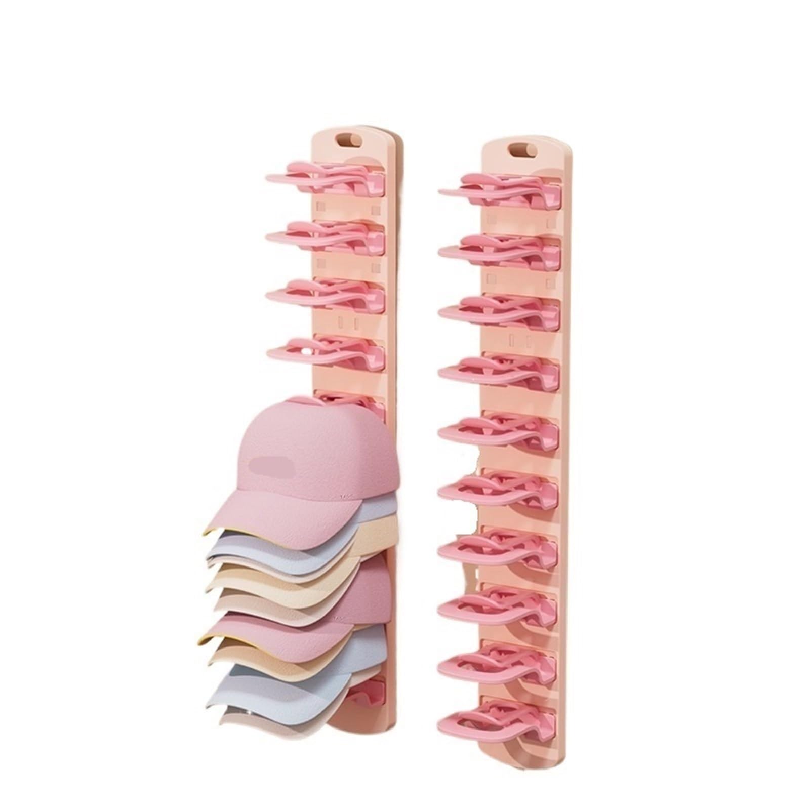 YAOHY Hat Organizer for Baseball Caps, Wall Mount Closet Hat Rack Holder, Multilayer Hats Hanger Holder Display for Closet,Door Bedroom