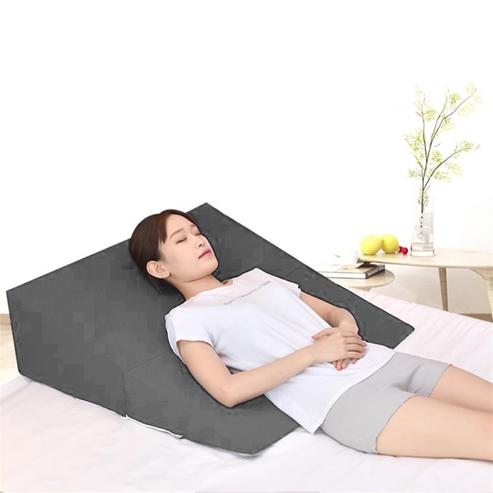 Cuscino Per Dormire A Forma Di U | Morbido Corpo Cuscino Lungo Con Fodera Lavabile | Supporto Per Gambe E Schiena | Grigio