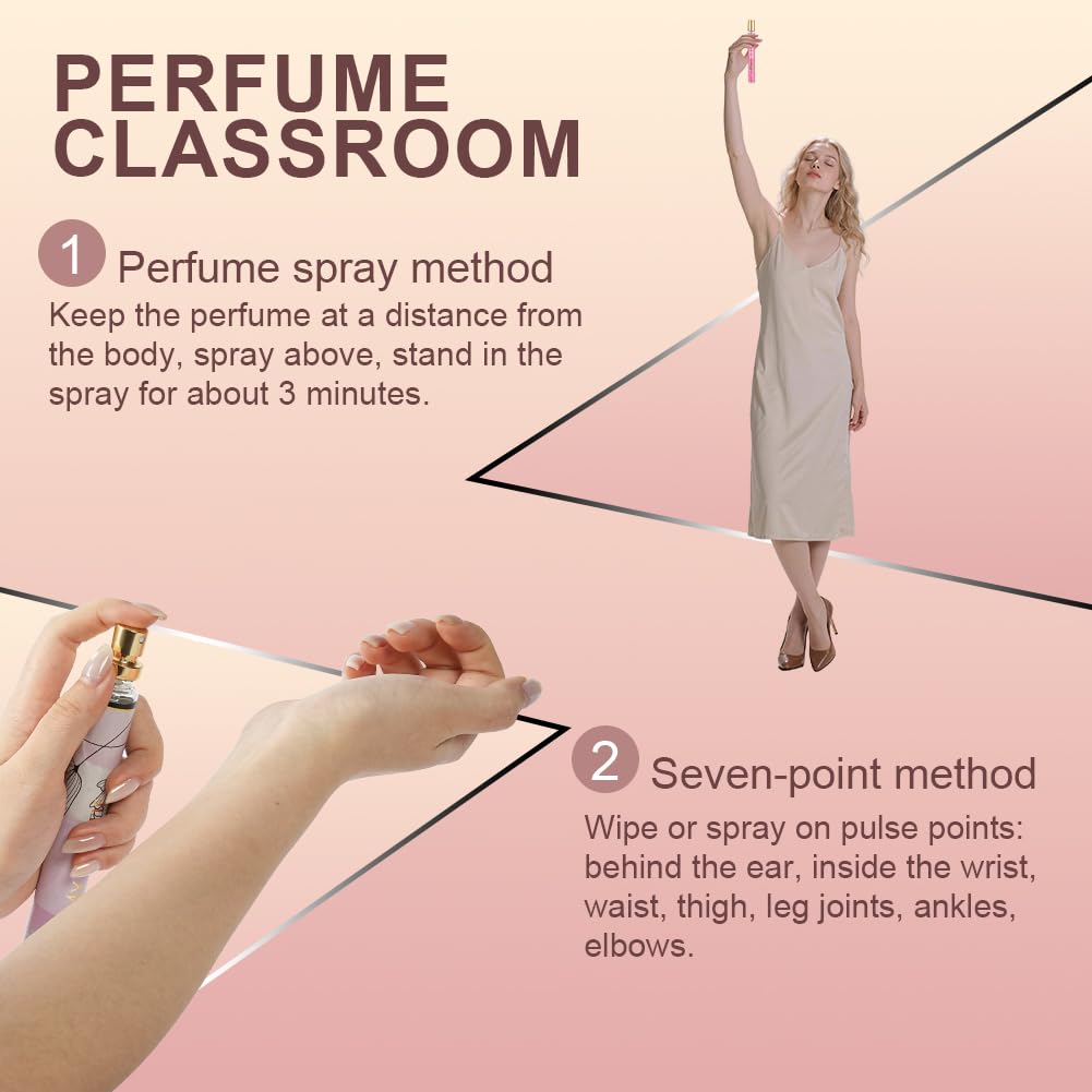 AOOWU Set Regalo Profumo Donna Premium, 6 Pezzi Eau de Parfum, Profumo Portatile per Donna, Olio Profumato, Fragranza Alunga Durata Che Sottolinea il Tuo Fascino per Compleanno e San Valentino