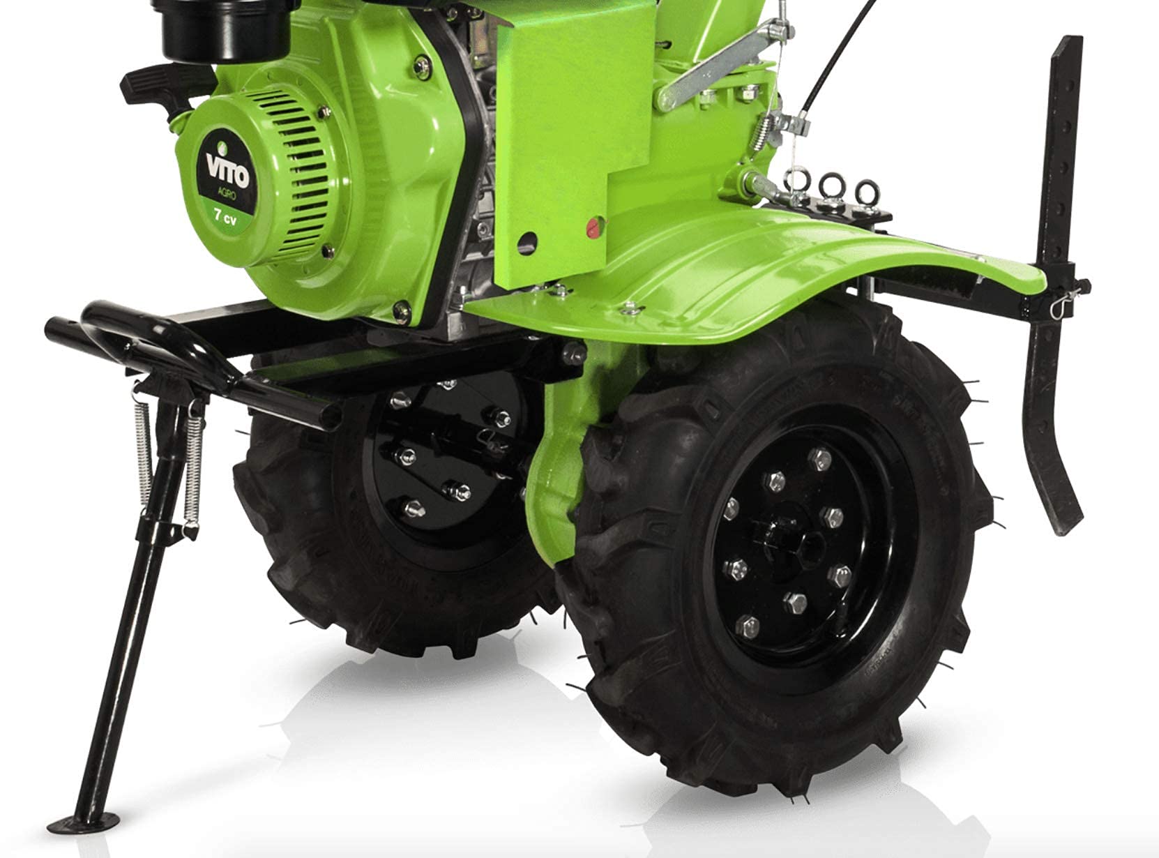 VITO - Motobineuse Diesel avec Fraises et butteur Moteur 4T 7 CV 246 cm3 Démarrage électrique Transmission directe