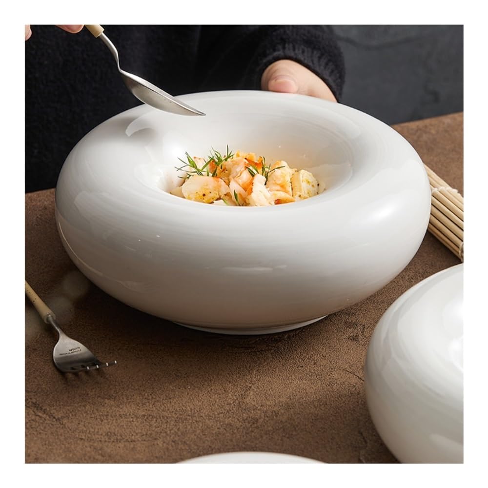 Talerz Jadalniczy, Talerz ceramiczny, talerz warzywny, do użytku domowego, hotelowy, restauracyjny, okrągły, gazpacho(9inch)