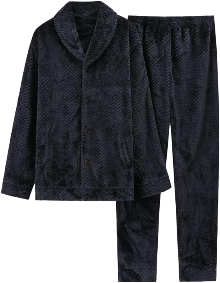 Coral Velvet Thickening and Men's Autumn and Winter Flannel Plus Size Home Clothes
