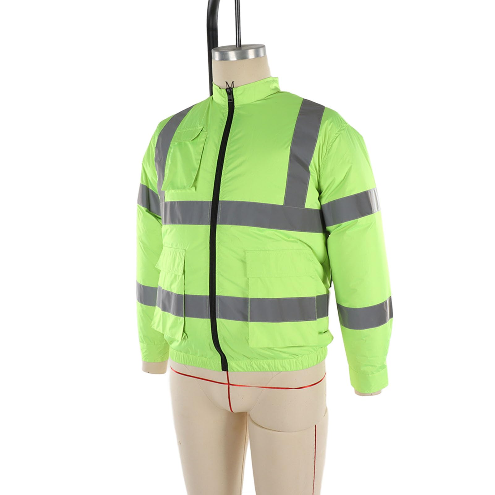 Alomejor Chaqueta de Ventilador de Protección Solar de Refrigeración con Ventilador Desmontable para Trabajadores de la Construcción (verde fluorescente)