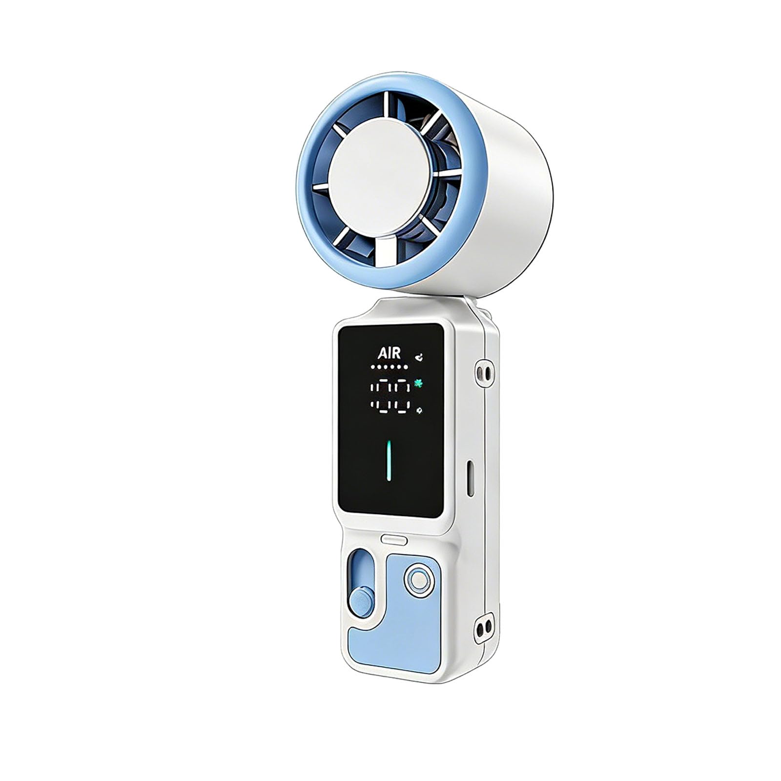 CUNZJIA 100 Speed Adjustable Handheld Cooling Device with Semiconductor Ice Plate and Foldable Handle for Outdoor Home Use