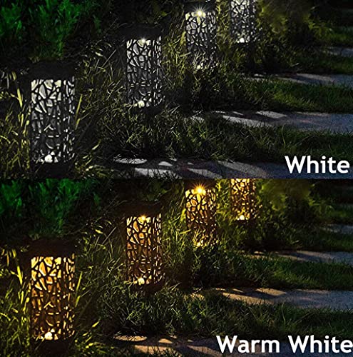 Mobestech 2PCS Ao Ar Livre Gramado Luz Solar para Jardim IP44 À Prova D' Água de Metal Oco Luz Pais