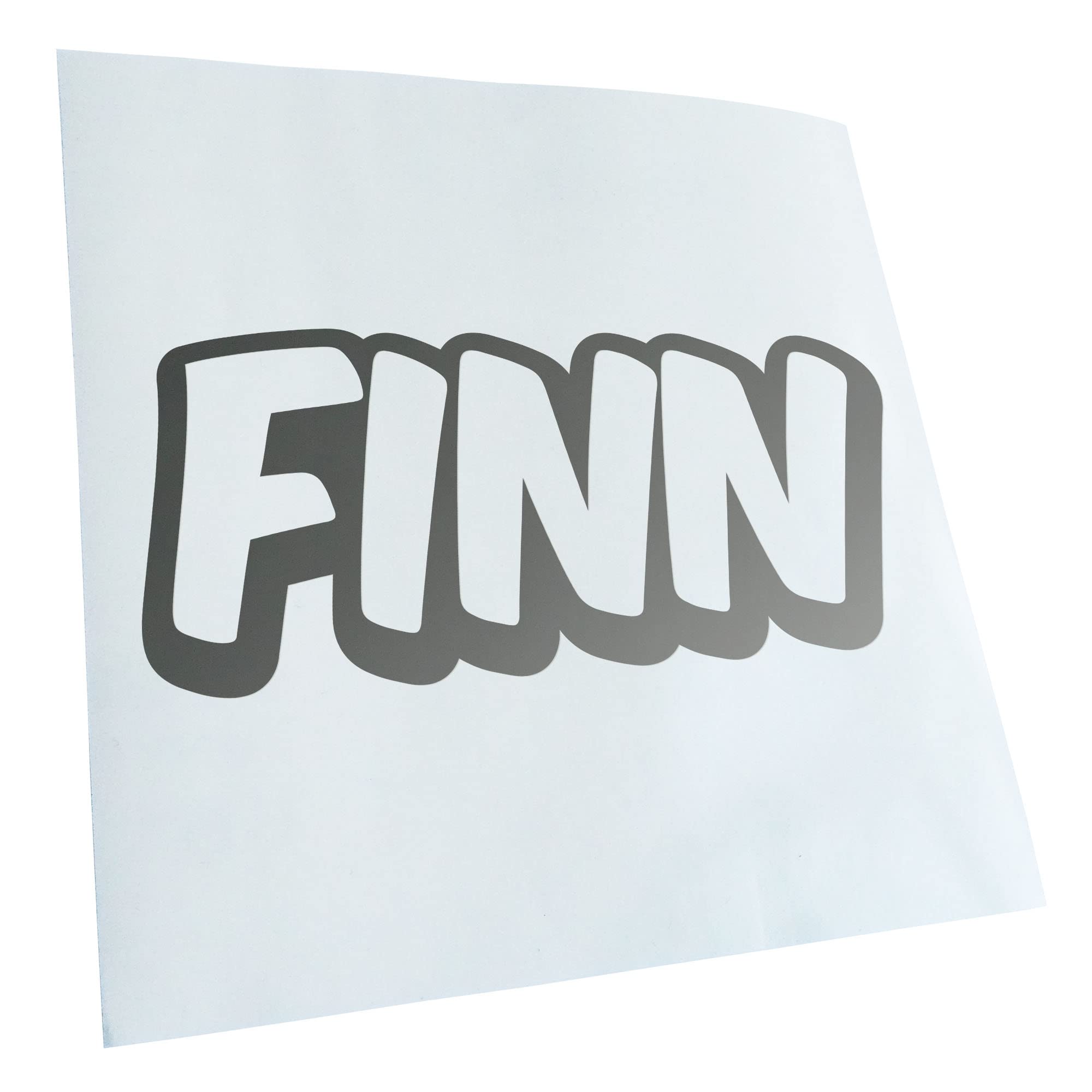 Kiwistar Finn First Name Boys Sticker 25 Colours Neon Matt