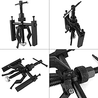 Vista 6 de Qiilu Extractor de rodamientos, extractor de engranajes de 3 mandíbulas, extractor de engranajes, extractor de rodamientos de rueda, kit de máquina