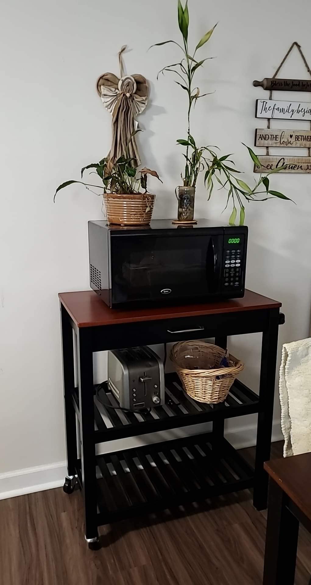 23/mo Finance Amazon Basics Kitchen Island Cart with Storage, Solid