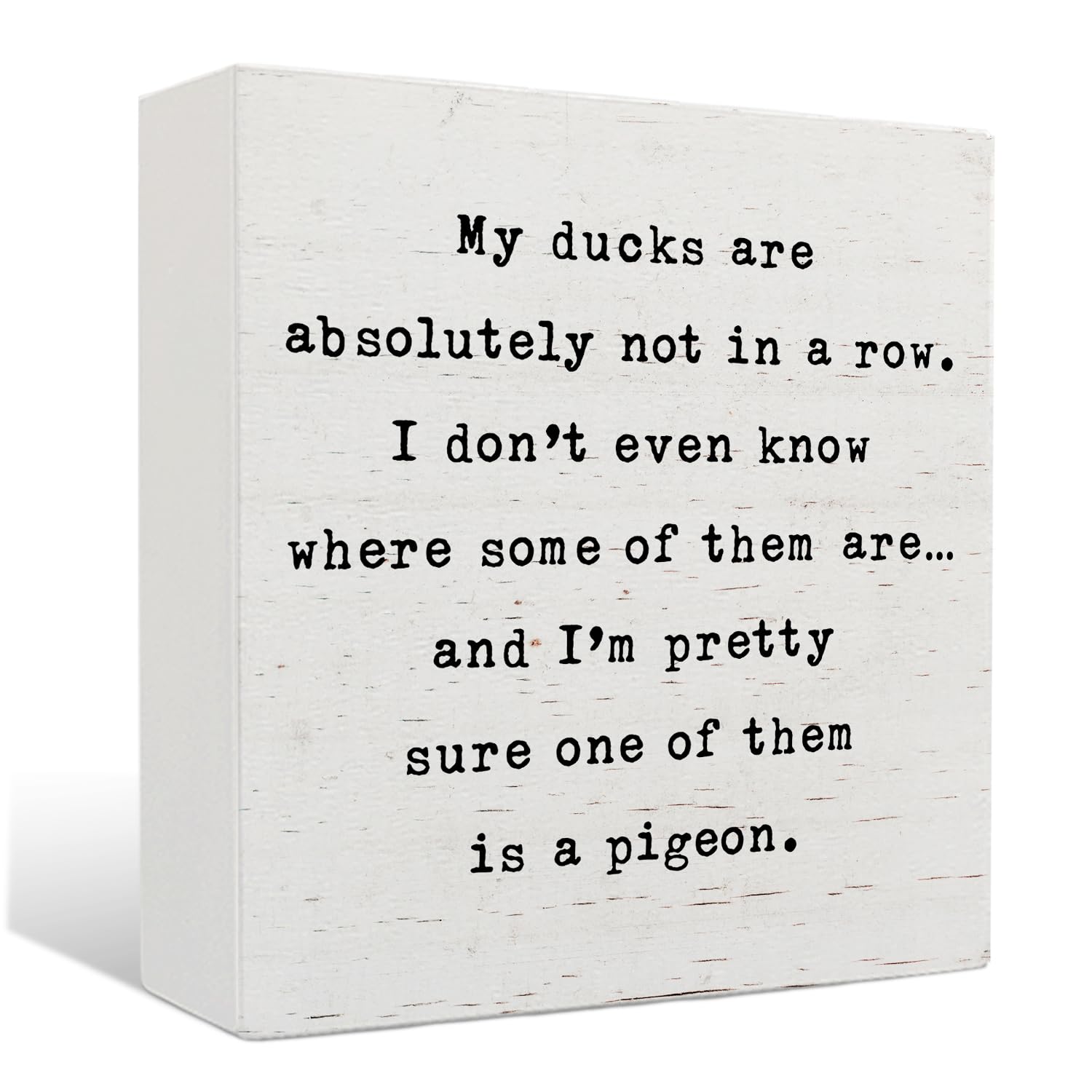 Funny Office Wood Sign - My Ducks Are Absolutely Not in a Row Sign,Funny Office Decor,Funny Desk Accessories for Work,5x5 Inch