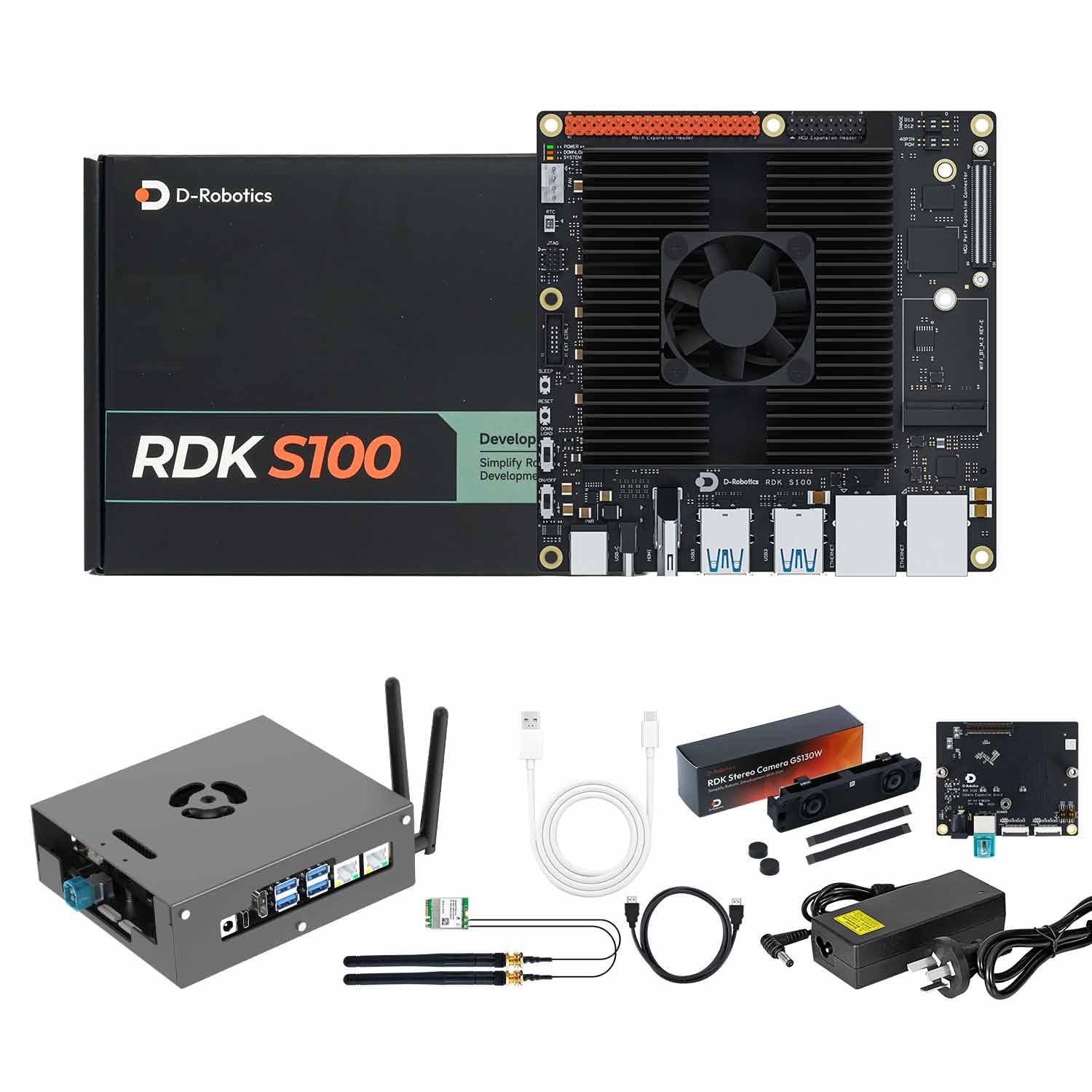 Yahboom RDK S100 80TOPS Performance-Enhanced,Python Programming, with Binocular Depth Camera,1280x1080@120FPS for Robot Vision Motion Detection